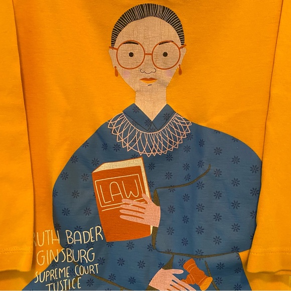 PICCOLINA Ruth Bader Ginsburg Long Sleeve T-Shirt 3T - Picture 3 of 8